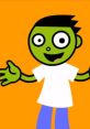 Cheerful green character in a white shirt against an orange background, featured in the Dash series on PBS KIDS (2009-2011).