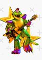 Montgomery Gator from Five Nights at Freddy's: Security Breach, rocking out with a guitar against vibrant star backdrop.