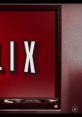 Close-up of a Netflix logo on a red background, highlighting the brand's iconic style in a commercial setting.