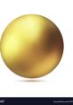 Shiny golden ball with smooth surface and soft shadow, perfect for decorative or sports-related themes.