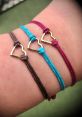 Frienship bracelets The of friendship bracelets being fastened is a delicate click, almost like the of a lock securing a