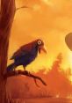 Colorful bird perched on a branch, set against a warm, golden background inspired by the Hello Neighbor game atmosphere.