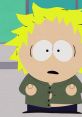 Tweek Tweak from South Park with spiky blonde hair, wearing a green shirt, expressing surprise or confusion.