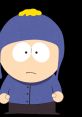 Craig Tucker from South Park with a blue hat and a neutral expression, representing his unique character style.