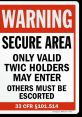 Secure Area In a "Secure Area", the first you may notice is the clanking of heavy metal doors closing behind you. The