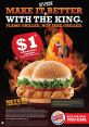 Burger King Advertisment The of a sizzling burger patty hitting the hot grill fills the air in the Burger King