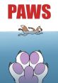 Cartoon fox swimming with oversized paws labeled "PAWS," capturing a humorous moment related to the Bruh Meme XD theme.