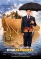 Steve Carell holds an umbrella, preparing to build an ark alongside animals in the comedic adventure "Evan Almighty.