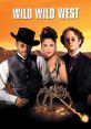 Main characters from "Wild Wild West" posed with a mechanical spider in a desert setting, showcasing a blend of action and adventure.