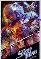 Starship Troopers (1997) artwork showcasing iconic characters, battles with aliens, and thrilling sci-fi action scenes.