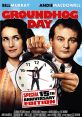 Groundhog Day 15th Anniversary Edition poster featuring Bill Murray and Andie MacDowell, showcasing time-loop themes.