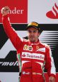 Fernando Alonso celebrates a victory in a Ferrari racing suit, showcasing his passion for Formula 1 in the United States.